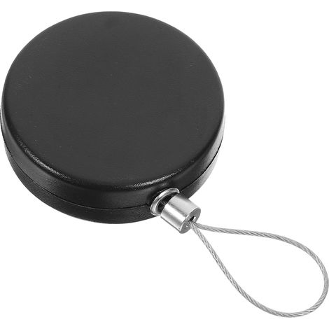 Boîte de Câbles Antivol Rétractable en Acier Étui Télescopique Noir, Protection Anti-Perte Polyvalente pour Espace de Travail et Domicile (1/5)