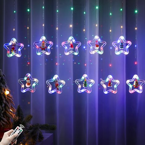 Guirlande lumineuse LED de 3 m pour l'extérieur et l'intérieur, rideau lumineux de Noël USB avec télécommande, étanche IP44, lumière colorée (1/5)