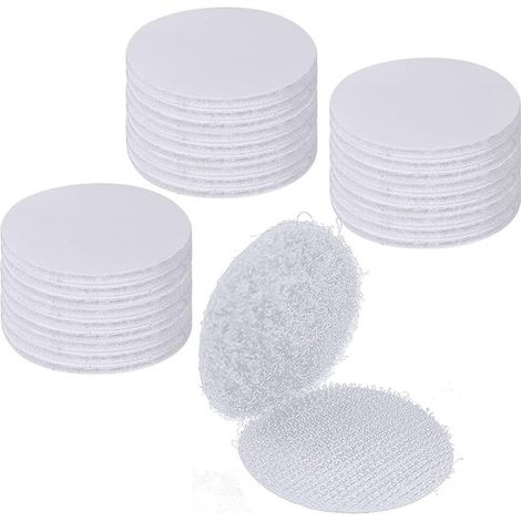 Alfombrillas antideslizantes - 50 pares - Material PVC - Para debajo de alfombras y felpudos - Reutilizables - Cinta antideslizante para alfombras - 6 cm - Blancas (1/5)