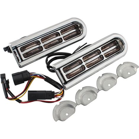Luces auxiliares LED para guardabarros trasero, aptas para esquís de calle Davidson, esquís de carretera y motocicletas Road King.