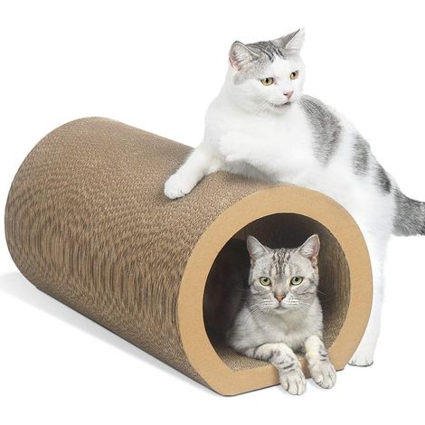 Griffoir Tunnel pour Chat en Carton - Maison à Griffer et Aire de Jeu Interactive pour Félin (1/5)