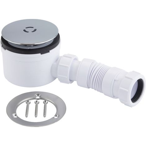 McAlpine 3 Pin Shower Trap with Flex Adaptor - Chrome Brass (1/2)