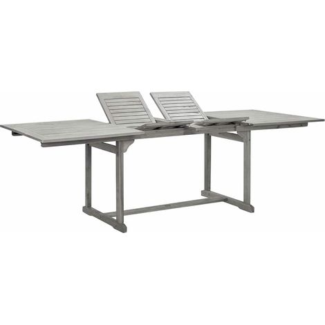 Table à manger de jardin Scandinave - Table de salle à manger (160-240)x100x75cm Bois d'acacia massif BV259206 - BonneVie (1/5)