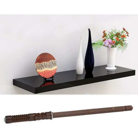 Lot de 10 supports d'étagère murale dissimulée, flottants, en acier et plastique, avec couvercle amovible. (1/5)