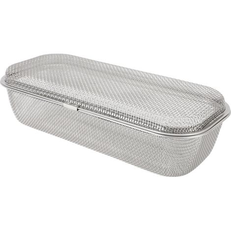 Panier à ustensiles pour lave-vaisselle en acier inoxydable 304 rectangulaire à maille de drainage, pour baguettes et petits objets, 11,5x26,5x7,5 cm / 4,5x10,4x3,0 pouces, 1 pièce (1/5)