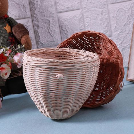 Décoration intérieure pour enfants, panier de rangement en rotin tressé à la main, forme mignonne et écologique (1/4)