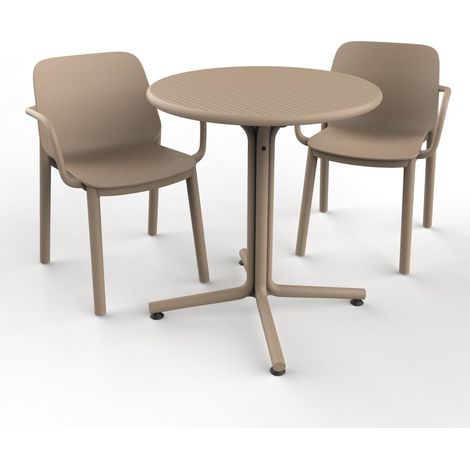 garbar BINI-ONE Set 2+1 Silla Con Brazos-Mesa Interior, Exterior Arena