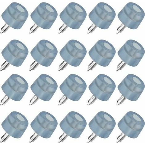 Pieds En Caoutchouc À Visser - 20 Pièces - Diamètre 16 mm - Hauteur 12 mm - Pour Chaises Audio Tables Et Mobilier Intérieur Extérieur (1/5)