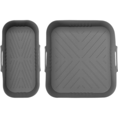 Accessoires pour airfryer sans BPA - inserts en silicone pour airfryer - gris - compatible avec la série Philips 3000 - 2 pièces Plaque de cuisson (1/5)
