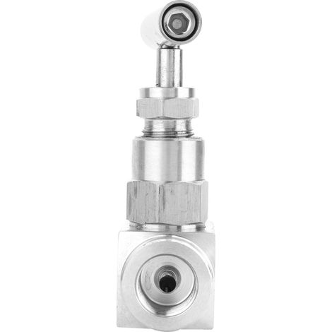 Vanne à aiguille droite en acier inoxydable BSPP à filetage femelle pour la transmission d'eau (3/8 po) (1/3)