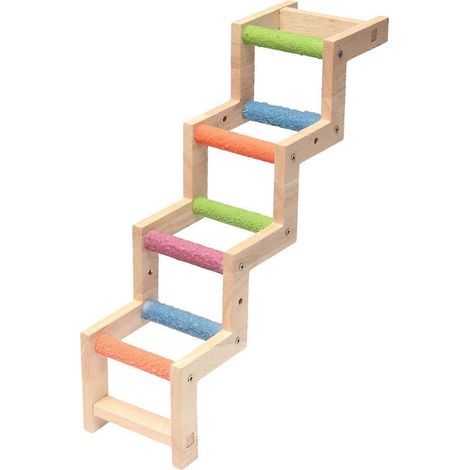 Vogelleiterbrücke, Kletterleiter, Kletterspielständer für Wellensittiche, Sittiche und kleine bis mittelgroße Papageien-L (1/5)