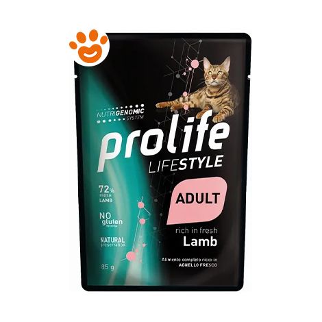 Prolife Cat Lifestyle Adult Agnello - Prolife Cat Lifestyle Adult Agnello - Bustina Da 85 Gr