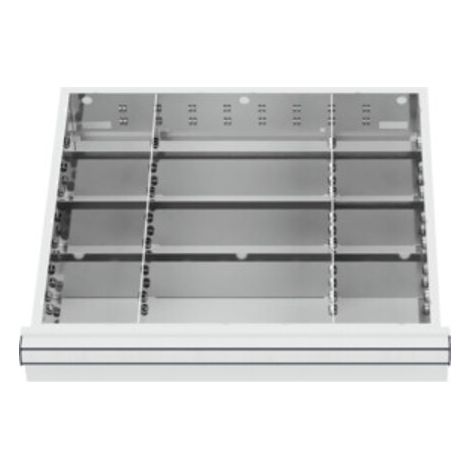 STIER Schubladeneinteilung Metalleinteilung BLH 75 mm Innenmaß 500x450 mm 12 Fächer 6 x TW 125