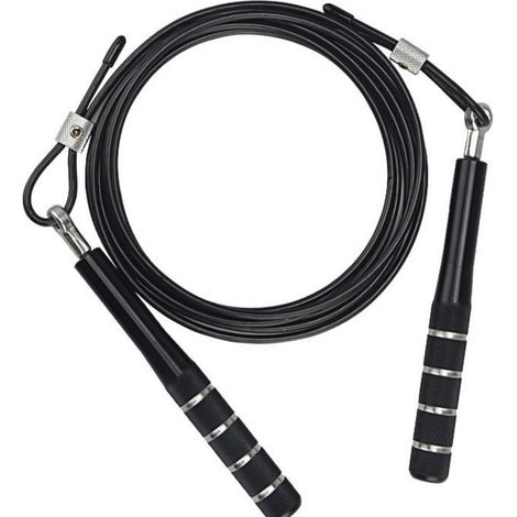 1 Corde à sauter,roulement à billes,poignée antidérapante,câble acier PVC,intérieur extérieur (1/5)