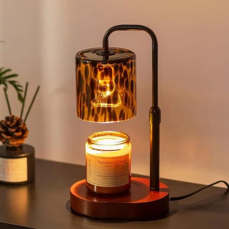 Lampe à bougies rétro noire avec fonction minuterie, livrée avec 2 ampoules et hauteur réglable. (1/5)