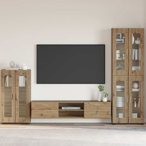 vidaXL Sideboard FLORIN 55.5 x 29 x 100 cm Artisan Oak Engineered Wood (1/5)