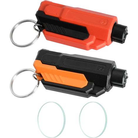 2 Pièces Coupe Ceinture Brise Vitre 2 en 1 Marteau Brise Vitre Voiture Marteau de Sécurité pour Voiture, Outil de Secours d'urgence Essentiel pour Les Voitures et Les Bus (1/5)