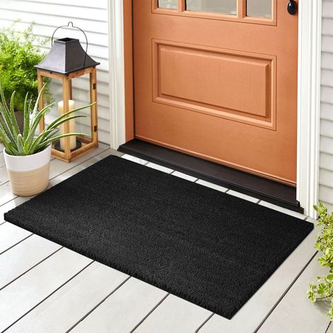 Paillasson en Fibres de Noix de Coco Noir 17 mm 80 x 100 cm