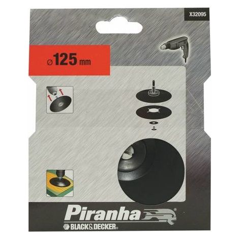 BLACK&DECKER PIRANHA- PLATORELLO IN PLASTICA 125 mm PER TRAPANO X32095