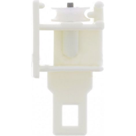 Poulie de renvoi opposé pour tringle 24 x 16mm en polyamide ivoire Accessoire Suspendeur Fenêtre Store Baie vitrée Ouverture Fermeture