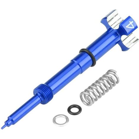 Ensemble vis mélange carburant moto, aluminium CNC, carburateur FCR, joints torique, bleu (1/4)