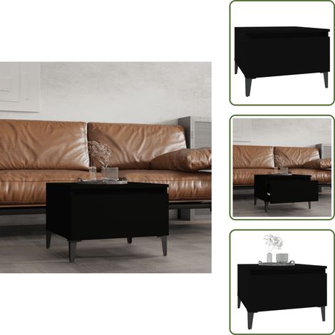 Table d'appoint Noir 50x46x35 cm Bois d'ingénierie - Table D'appoint - Meuble Industriel - Table Basse - Table Design - Table Noire (1/5)
