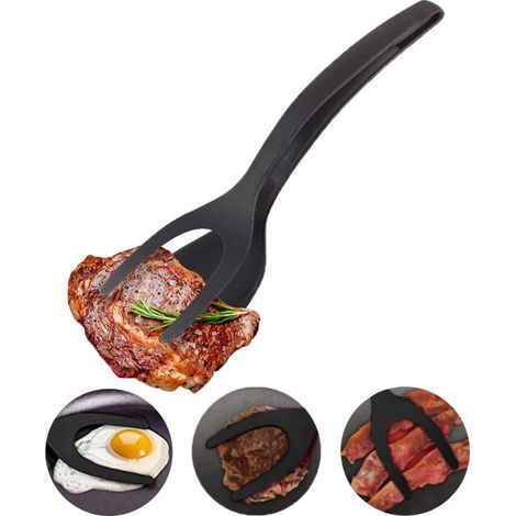 2 en 1 pour retourner les œufs au plat spatule antiadhésive (1/4)