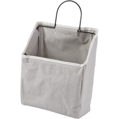Borsa portaoggetti da parete - Organizer per porta - Per organizzare oggetti - Tessuto in cotone e lino - Taglia grande - Grigio (1/5)