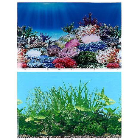 2 feuilles de papier autocollant pour aquarium (1/3)