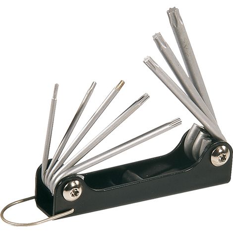 Juego de 8 llaves acodadas Torx tipo navaja plegable Ratio - (1/2)