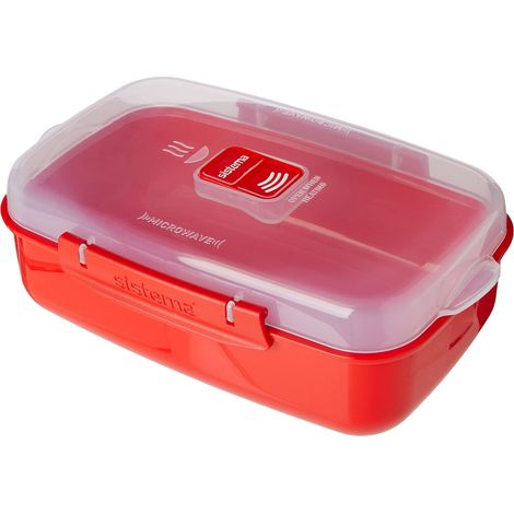 Boîte de Cuisson Micro-Ondes, 1,25 L, Rouge (1/5)