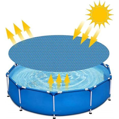 SABIR Pool-Isolierfolie, runde Poolabdeckung, Wärmedämmfolie „Love“, 152 cm (1/5)