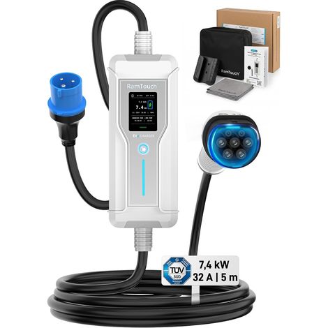 charger (7.4 KW, 32 A, 5 m, CEE plug P17 32A to Type 2) (1/5)