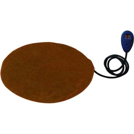 Couverture électrique pour animaux de compagnie avec minuterie d'arrêt automatique,température réglable,cordon,résistante aux morsures,lavable,marron (1/4)