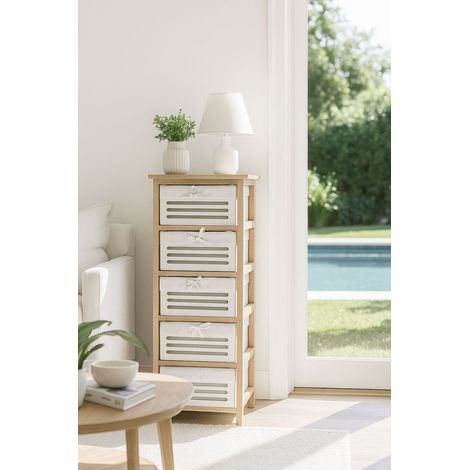 Muebles Auxiliares - Cajonera Ancha Nuvio 5 Cajones (1/5)