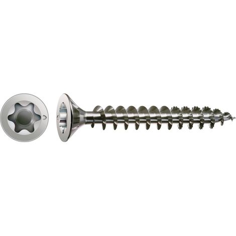 SPAX Vis en acier inoxydable, 3 x 16 mm, 200 pièces, filetage complet, tête fraisée, T-STAR plus T10, pointe S - 1197000300163 (1/5)