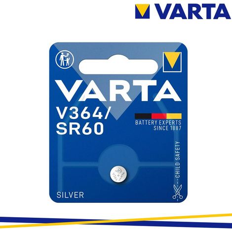 Batteria a bottone micro Varta sr60 - v364 1,55v blister 1 unità ø6,8x2,15mm