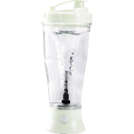 Frullatore elettrico da 350 ml, con un solo pulsante per l'esercizio, a prova di perdite, frullatura rapida, lama migliorata, bicchiere frullatore (bianco) (1/3)
