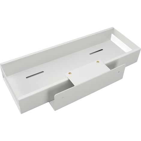 Organiseur placard coulissant acier carbone tiroir extractible cuisine salle de bain étagère coulissante garde-manger sous évier 2 pièces blanc S (1/5)