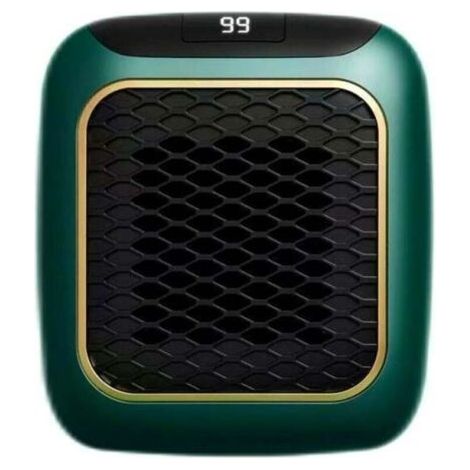 Mini radiateur mural vert, chauffage rapide 800 W, thermostat réglable, protection intégrée (1/5)