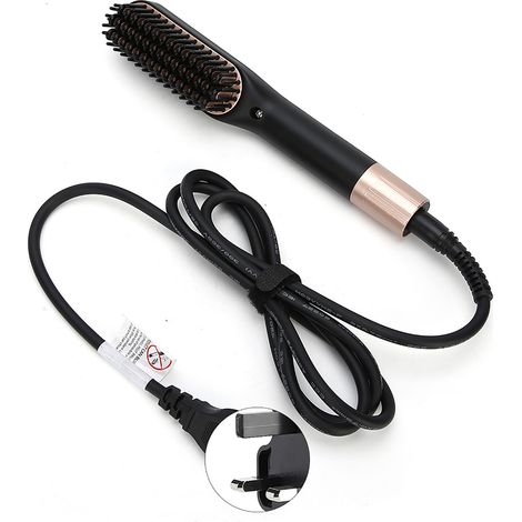 Fer à lisser barbe et cheveux, brosse lissante, outils coiffure 100-240V prise UK (1/5)
