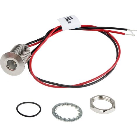 Voyant de panneau à LED LED lumineux Bleu RS PRO, dia. 10mm, 21.6 26.4V c.c., IP67 ( Prix pour 1 )