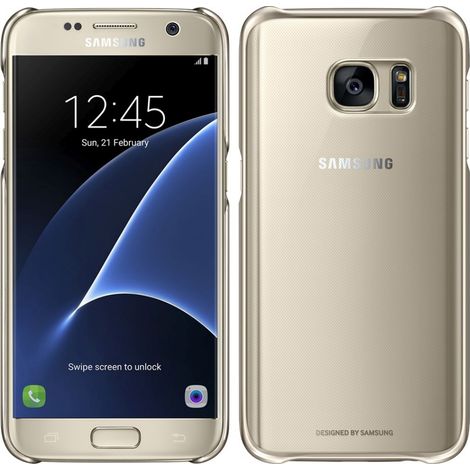 SAMSUNG Clear Cover Per Galaxy S7 Gold (1/3)