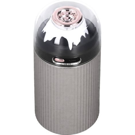 Petit humidificateur avec veilleuse intégrée, 300 ml, brumisateur portable 2 en 1, mini humidificateur USB pour voiture et bureau, 5 V, gris. (1/5)