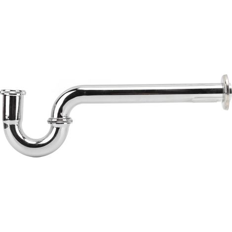 Ensemble de tubes de vidange d'évier en laiton, finition lisse argentée, remplacement de tuyau de salle de bain sans vieillissement G1-1/4 pouces