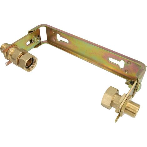Etrier compteur eau - horizontal, zingué réglable, QN 2,5 m³/h- 1’’ x 1’’