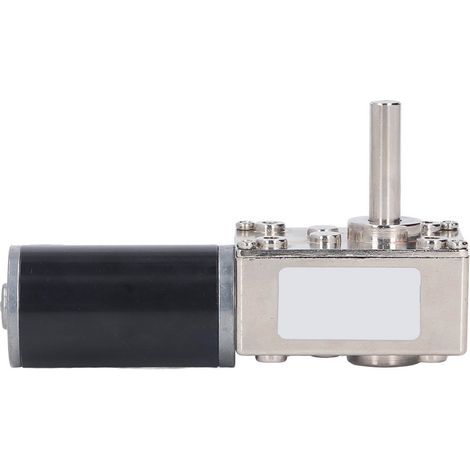 Small 18W DC geared motor, large reversible twisting turbine, worm gear speed reduction with self-locking DC12V 0-10 RPM (1/5)
