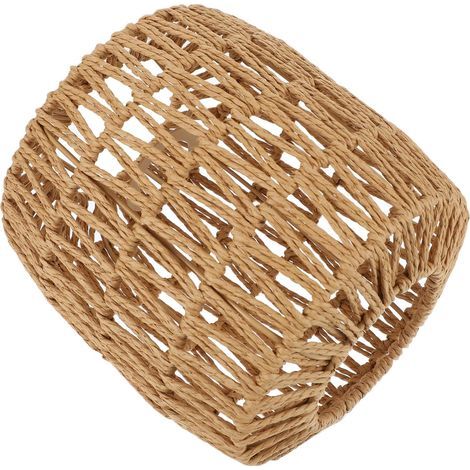 Lampenschirm aus natürlichem, gewebtem Rattan: Vintage-Lampenschirm für Nachttischlampen, Deckenleuchten, Pendelleuchten und Wandlampen (Farbe zufällig) (1/5)
