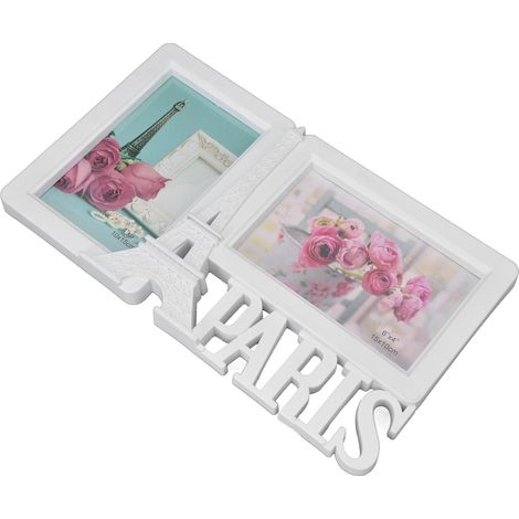 2PCS Cadre Photo Rectangulaire Décoratif pour Mariage Chambre Fête avec 2 Accroches (1/5)