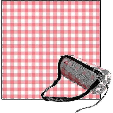 Wasserdichte Picknickdecke 200x200 cm, große Campingmatte mit maschinenwaschbarer Rückseite für Strand und Outdoor-Aktivitäten.